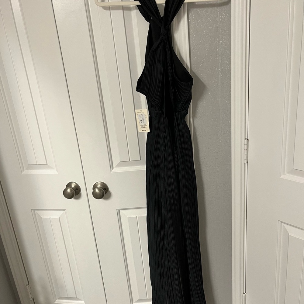 a new day Black Halter Open Back Pleated Maxi Dress with Twist Neck - Picture 8 of 8